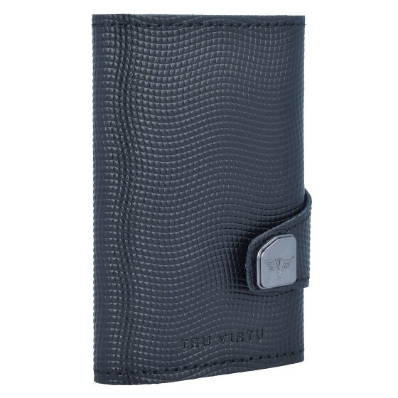 Tru Virtu Click & Slide Porte-cartes de crédit Porte-monnaie RFID en cuir 6,5 cm