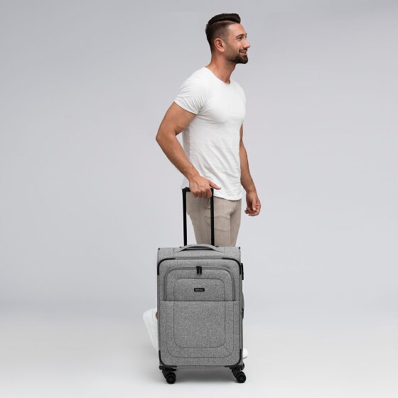 Redolz Essentials 12 MEDIUM – Valise cabine à 4 roues de 67 cm avec soufflet d'extension
