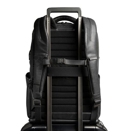 Piquadro Sac à dos de voyage Zaino RFID en cuir, 44 cm, compartiment pour ordinateur portable