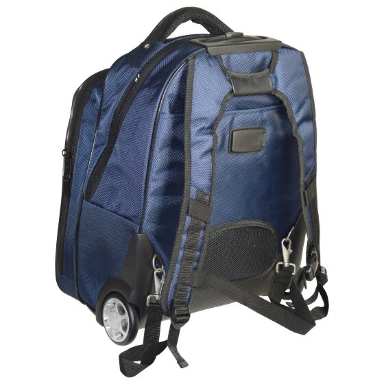 Dermata Trolley à dos à 2 roulettes 47 cm, compartiment pour ordinateur portable