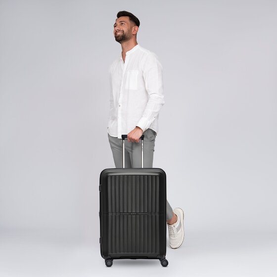 Pactastic Collection 01 4 roulettes Trolley M 67 cm avec soufflet d'extension