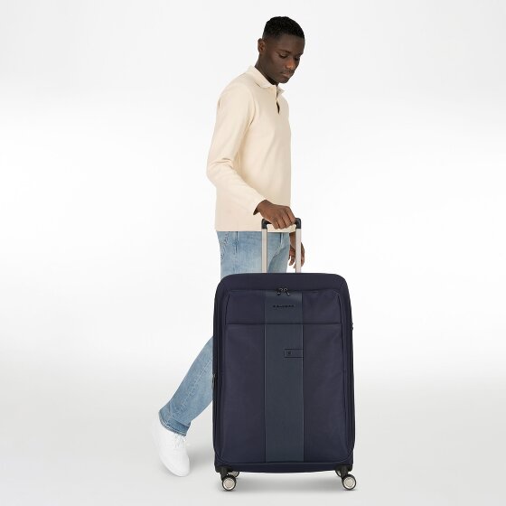 Piquadro Brief 4 roulettes Trolley 78 cm avec soufflet d'extension