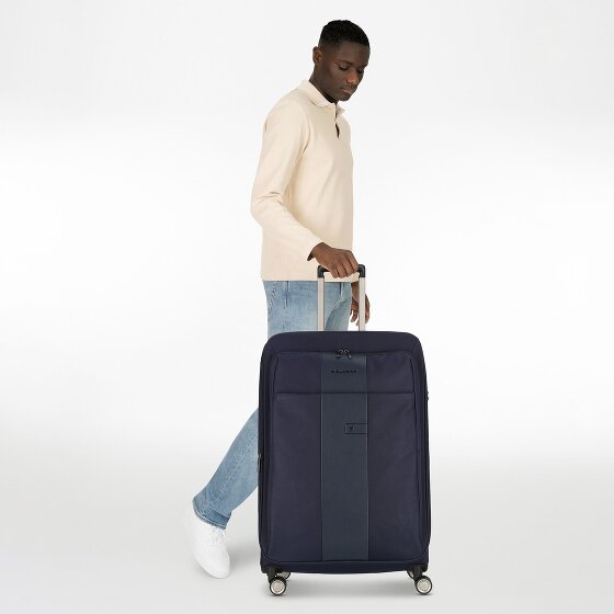 Piquadro Brief 4 roulettes Trolley 78 cm avec soufflet d'extension