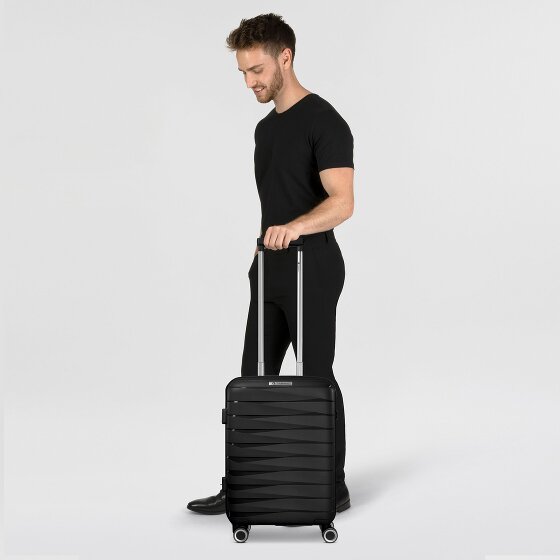 Franky London 4 roulettes Trolley de cabine S 55 cm avec soufflet d'extension