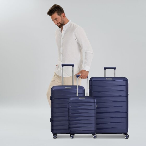 Franky London 4 roulettes Set de valises 3 pièces avec soufflet d'extension