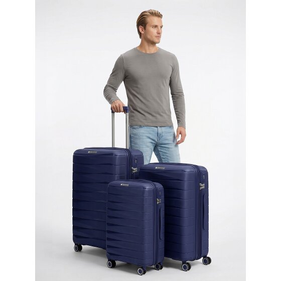Franky London 4 roues Set de valises 3 pièces avec soufflet d'extension
