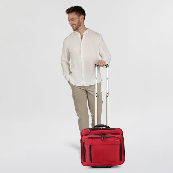 Dermata 2 roues Valise business 38 cm Compartiment ordinateur