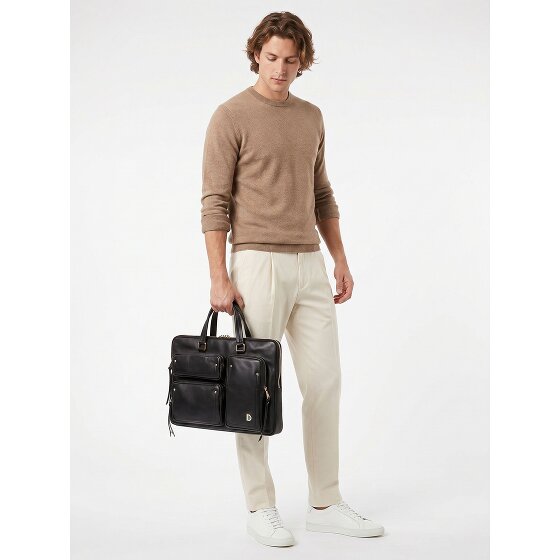 DuDu Pocket Attaché-case Cuir véritable 36 cm Compartiment ordinateur