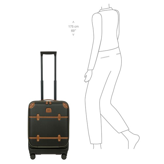 Bric's Bellagio 4 roulettes Trolley de cabine 55 cm avec soufflet d'extension