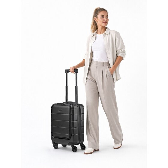 Police Dublin 4 roues Valise cabine S 54 cm Compartiment ordinateur avec soufflet d'extension