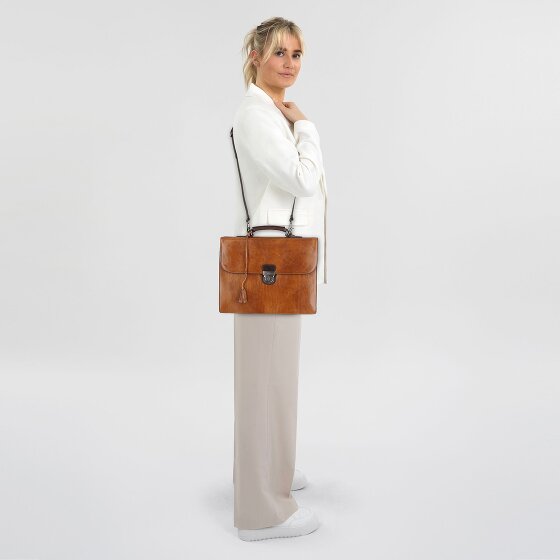 Castelijn & Beerens Rien Attaché-case Protection RFID Cuir véritable 39.5 cm Compartiment ordinateur