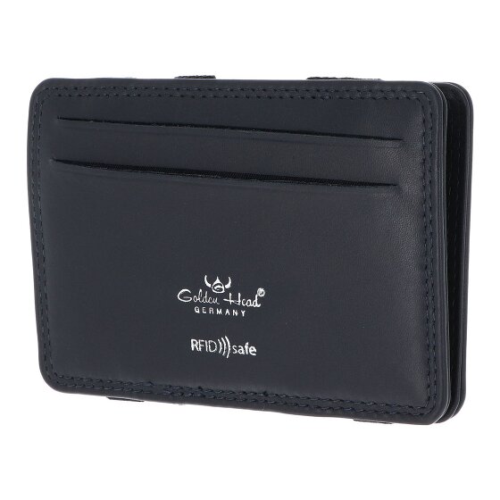 Golden Head Polo Étui pour cartes de crédit Protection RFID Cuir véritable 7.5 cm