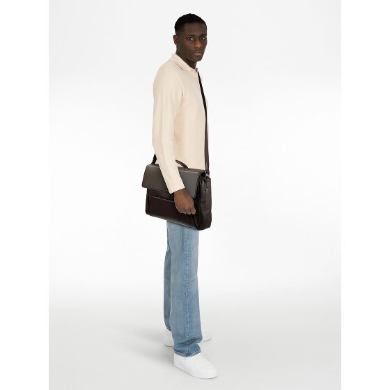 Piquadro Attaché-case Cuir véritable 42 cm Compartiment ordinateur