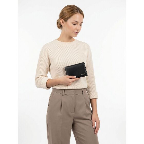 oxmox Leather Porte-monnaie Protection RFID Cuir véritable 10 cm