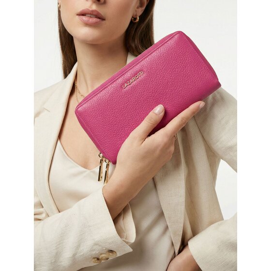 Lazarotti Bologna Leather XL Double Zip-Around Porte-monnaie RFID Cuir 20 cm