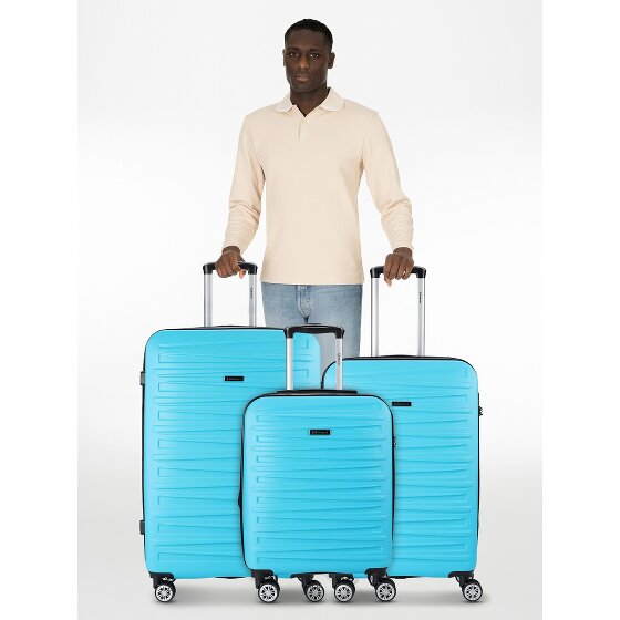 Benzi 5493 4 roues Set de valises 3 pièces avec soufflet d'extension