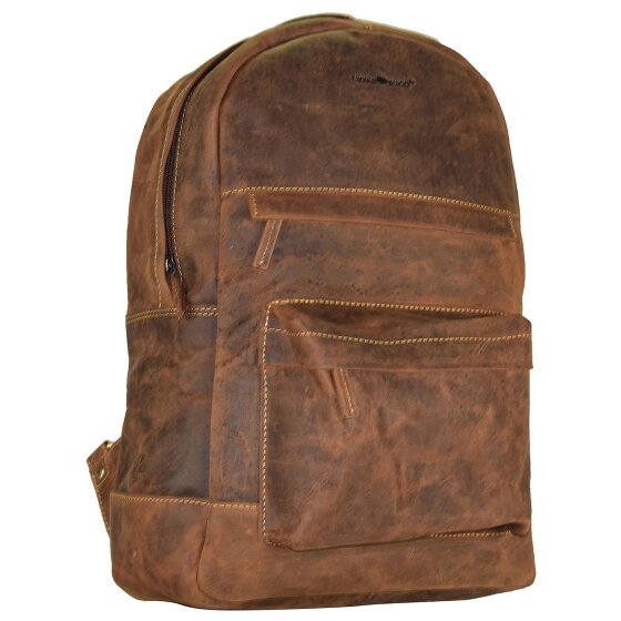 Greenburry Sac à dos Vintage Retro en cuir, 42 cm, compartiment pour ordinateur portable