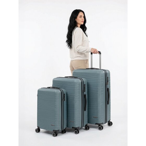 Franky Dallas 3.0 Set de valises à 4 roulettes 3 pièces avec soufflet d'extension