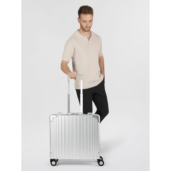 Aleon Valise business de luxe à 4 roues en Aluminium, 45 cm