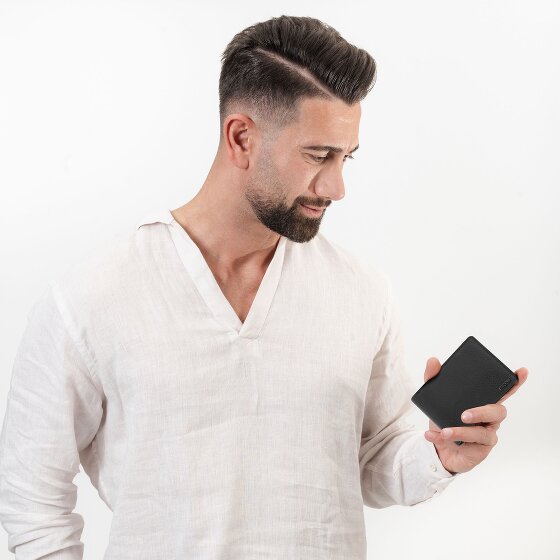 Redolz Leather Essentials QF petit porte-monnaie en cuir RFID 10,5 cm