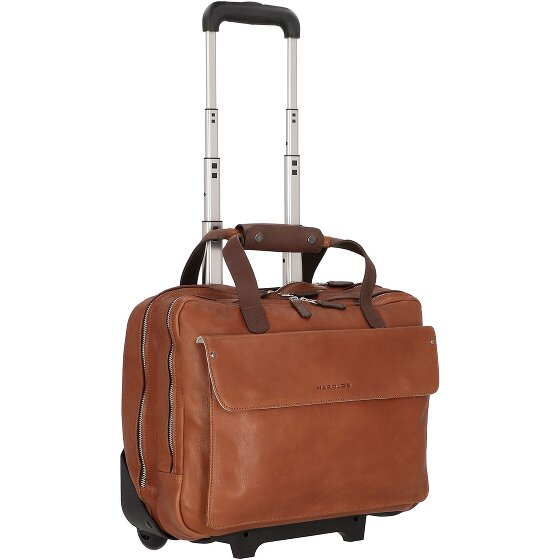 Harold's Ivy Lane 2 roues Valise business Cuir véritable 36 cm Compartiment ordinateur