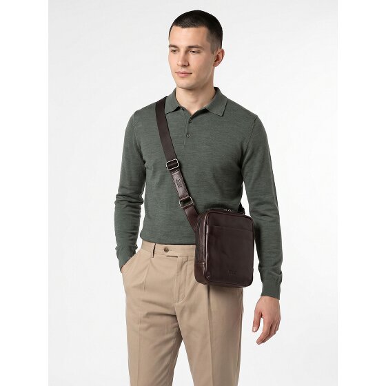 Jost Glasgow Sac à bandoulière XS Protection RFID Cuir véritable 20 cm