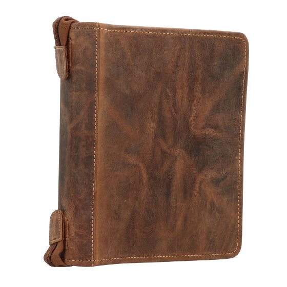 Greenburry Porte-bloc vintage en cuir 26 cm