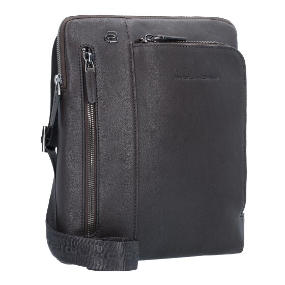 Piquadro Black Square Sac à bandoulière en cuir 24 cm