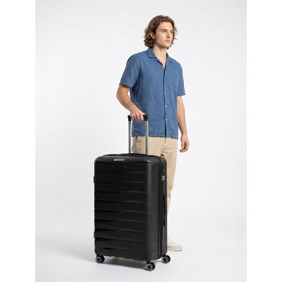Franky London 4 roues Valise cabine L 74 cm avec soufflet d'extension