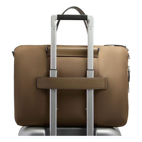 Piquadro Lyra Attaché-case Cuir véritable 42 cm Compartiment ordinateur avec soufflet d'extension