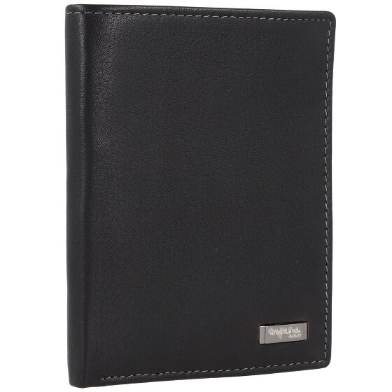 Greenland Nature Black Nappa Porte-monnaie en cuir RFID 9,5 cm