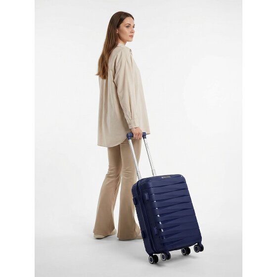 Franky London 4 roues Valise cabine S 55 cm avec soufflet d'extension