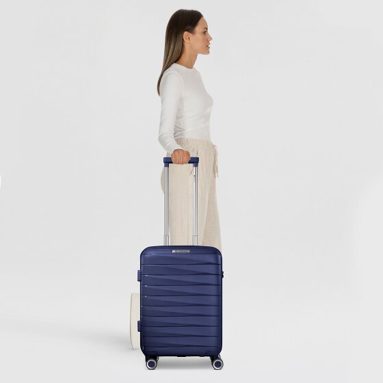 Franky London 4 roulettes Trolley de cabine S 55 cm avec soufflet d'extension