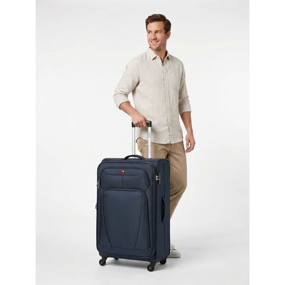 Wenger Beaumont 4 roulettes Trolley L 78 cm avec soufflet d'extension
