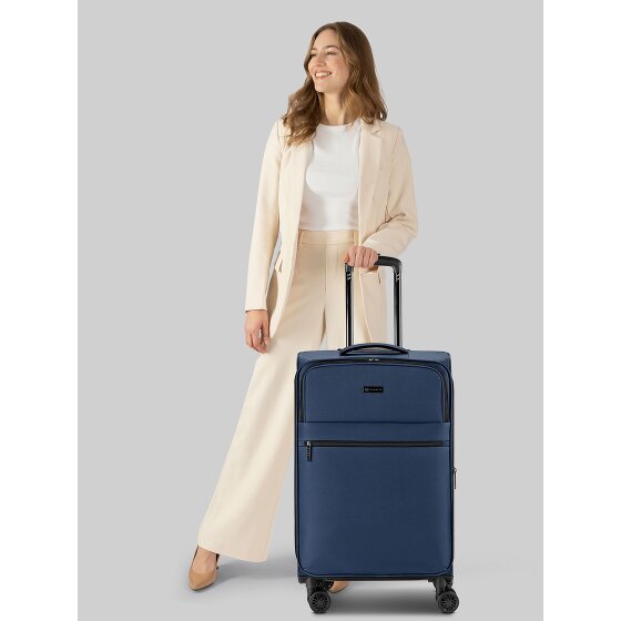 bugatti Valencia Soft 4 roulettes Trolley M 65 cm avec soufflet d'extension