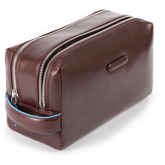Piquadro Blue Square Trousse de toilette Cuir véritable 25 cm