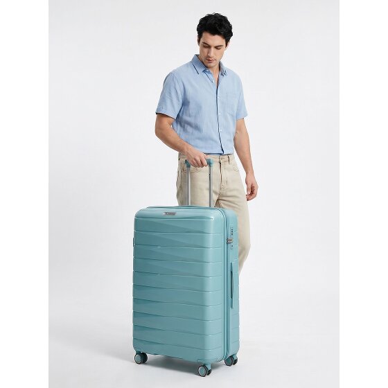 Franky London 4 roues Valise cabine L 74 cm avec soufflet d'extension