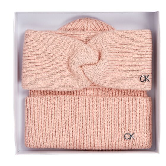 Calvin Klein Ck Metal Bonnet tricoté et bandeau Set cadeau