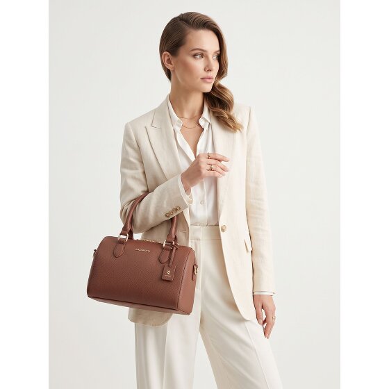 Lazarotti Sac bowling en cuir de Bologne, sac à main, sac à bandoulière, Cuir, 26 cm