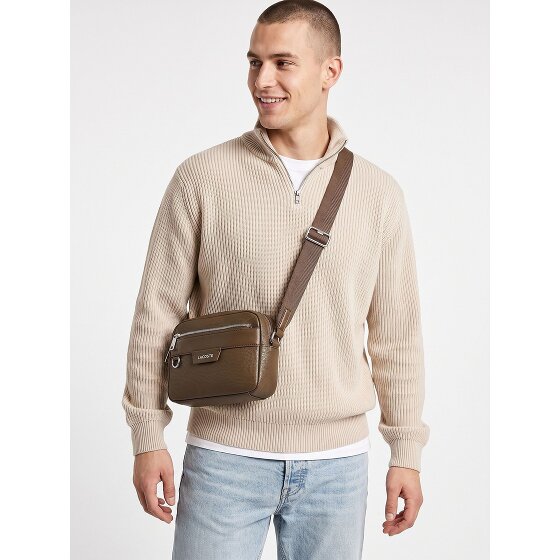 Lacoste Ossian Sac à bandoulière Cuir véritable 19 cm