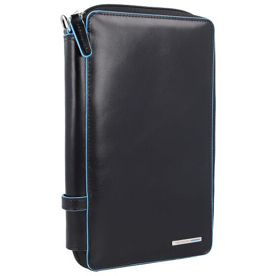 Piquadro Blue Square Étui pour passeport en cuir 14 cm