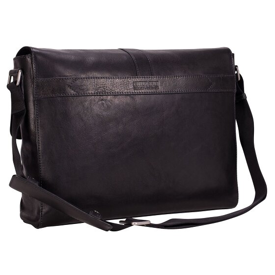 Leonhard Heyden Bergamo Messenger en cuir 38 cm compartiment pour ordinateur portable