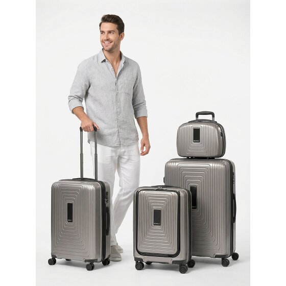 Redolz Essentials14 Set de valises à 4 roulettes Beautycase 4pcs avec soufflet extensible Laptopfach