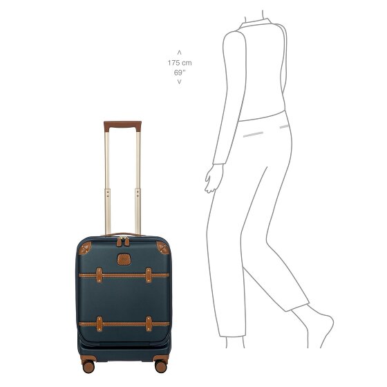 Bric's Bellagio 4 roulettes Trolley de cabine 55 cm avec soufflet d'extension