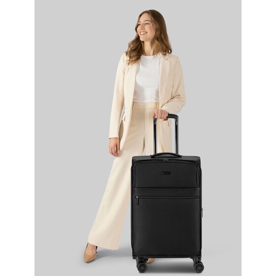 bugatti Valencia Soft 4 roulettes Trolley M 65 cm avec soufflet d'extension