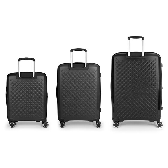 Gabol Queens 4 roulettes Set de valises 3 pièces avec soufflet d'extension