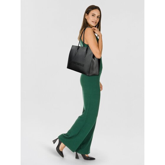 Coccinelle Myrtha Sac à bandoulière Cuir véritable 40 cm Compartiment ordinateur