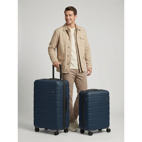 Saxoline Set de valises Miami à 4 roues, tailles S et L, avec soufflet d'extension