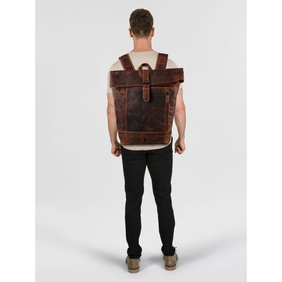 Jack Kinsky Baltimore 15 Sac à dos professionnel Cuir 43 cm Compartiment pour ordinateur portable