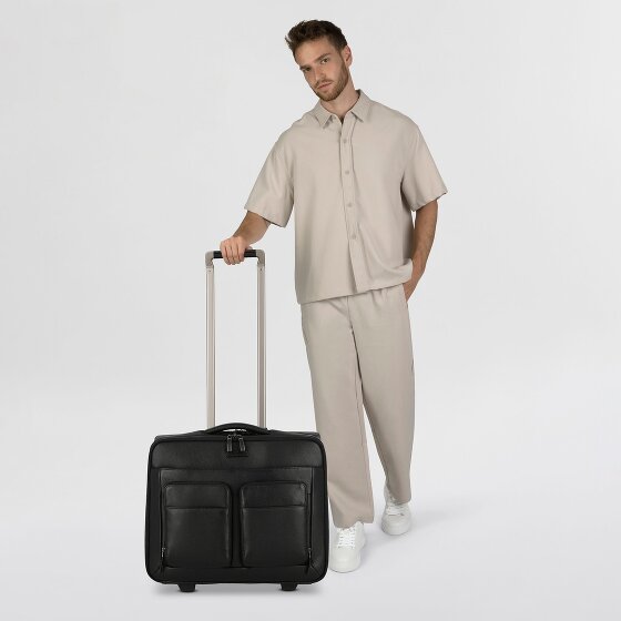 Piquadro Modus Special 2 roulettes Trolley d'affaires Cuir 44 cm Compartiment pour ordinateur portable